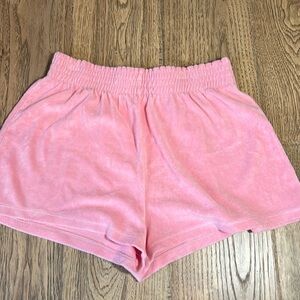 H&M Pink Terrycloth Shorts